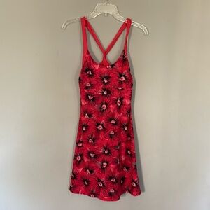 Women's Patagonia Morning Glory Twist Back Floral Athletic Tennis Dress Size S
